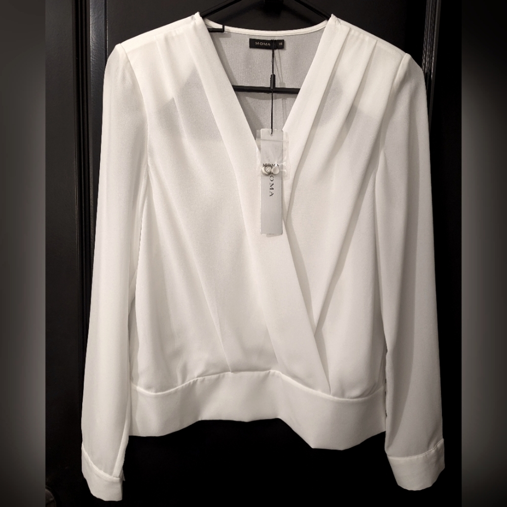 MOMA Wrap Effect Blouse